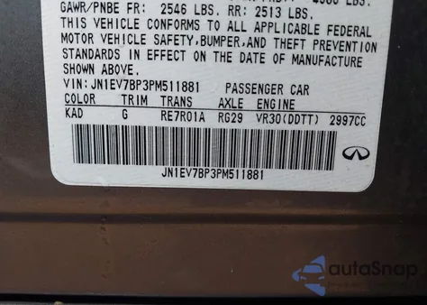 2023 Infiniti Q50 Luxe from USA, damaged, VIN JN1EV7BP3PM511881